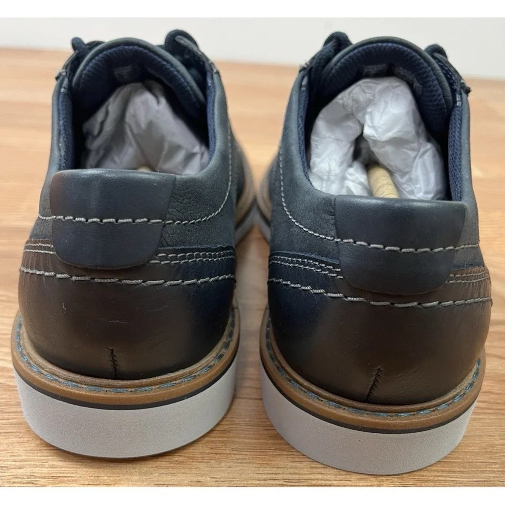 Clarks Radcliff Low Navy Blue Nubuck Men's Oxfords Comfort Shoes Size 7 NEW